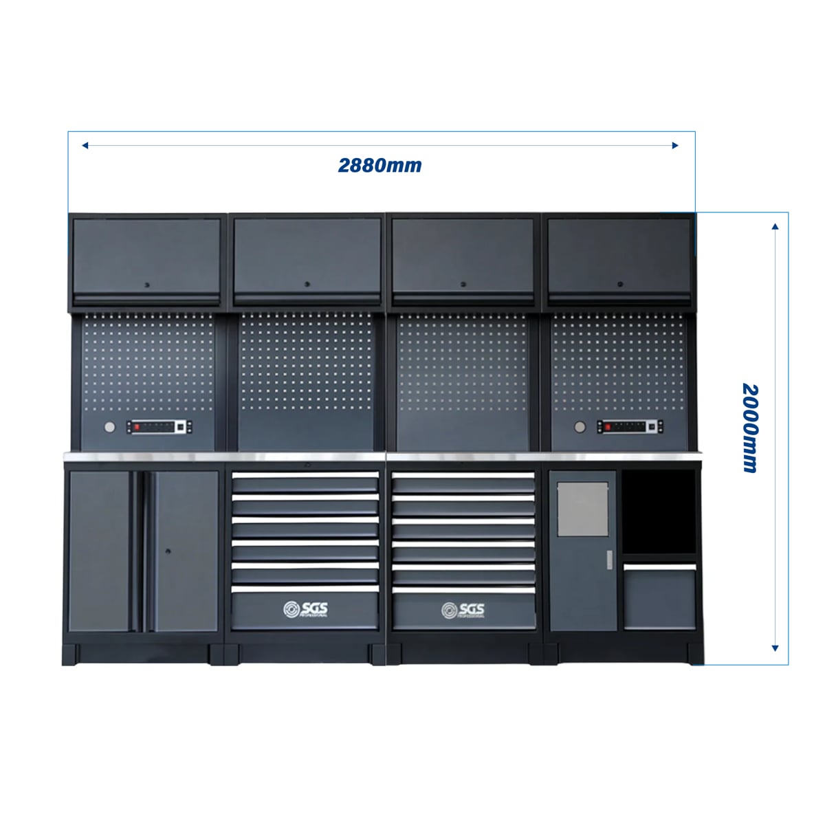 SGS Pro Heavy Duty Garage Storage System | Powerstrip | Bin Unit | Cabinet